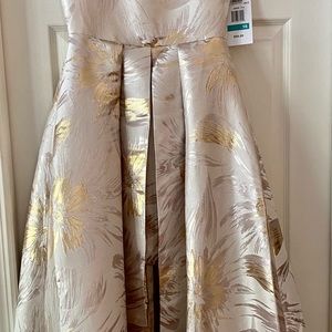 Gold and cream elegant dress
